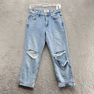 Paige Jeans Womens 24 Blue‎ Distressed Noella Button NWOT